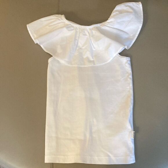 NWOT Molo Girls’  Reca Ruffle tank Top in White. Size 12. - Picture 1 of 8
